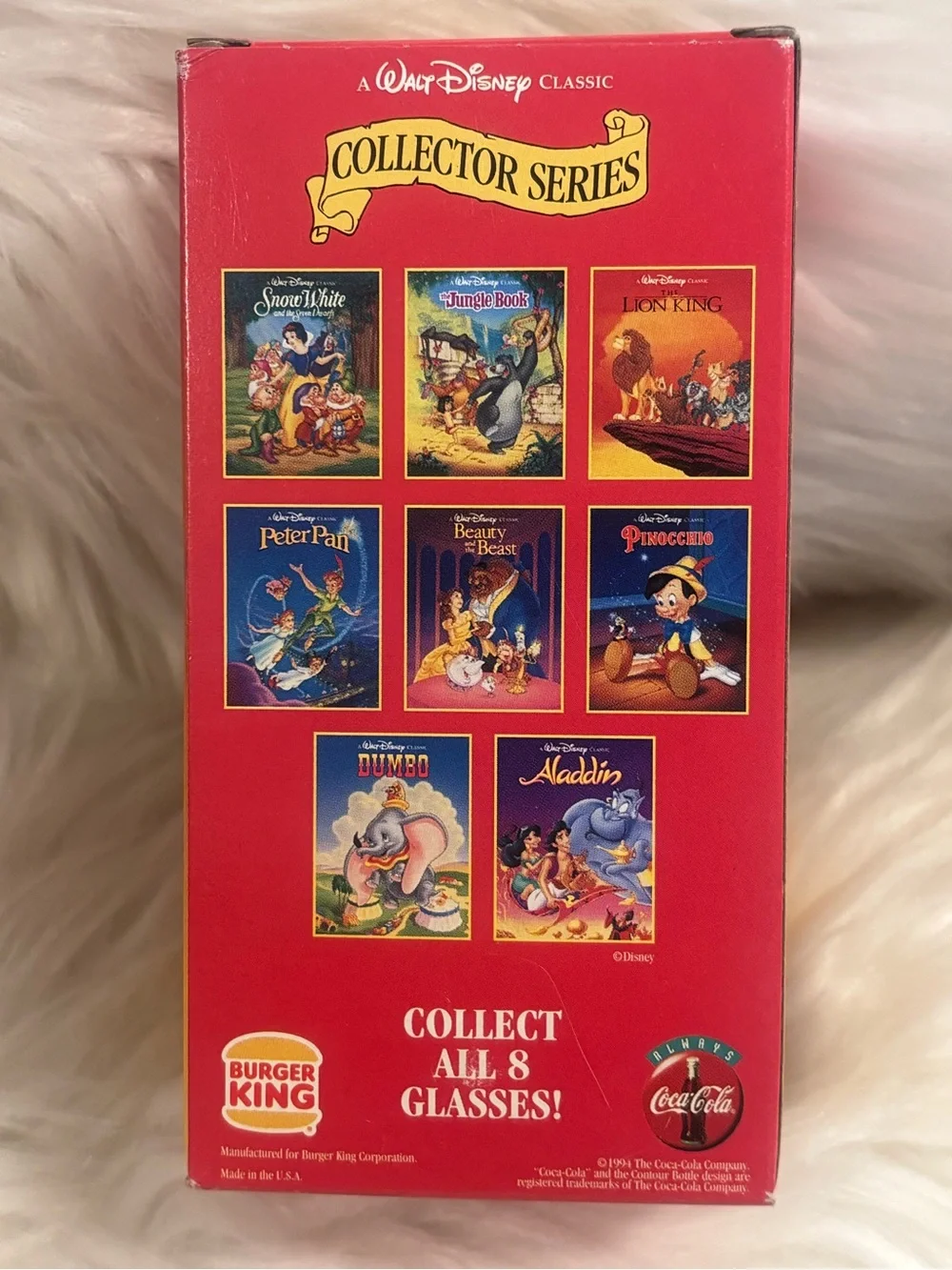 VINTAGE 1994 Burger King Collector Plastic Cup The Lion King Walt Disney
